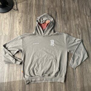 Live Breathe Futbol San Diego FC Graphic Light Gray Pullover Hoodie Baggy